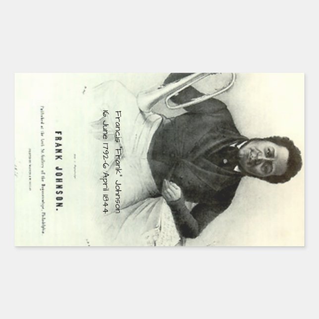 Pegatina Rectangular Francis "Frank" Johnson (Anverso)