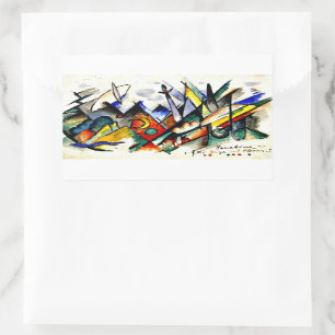 Pegatina Rectangular Franz Marc - Sonatine para violín y piano