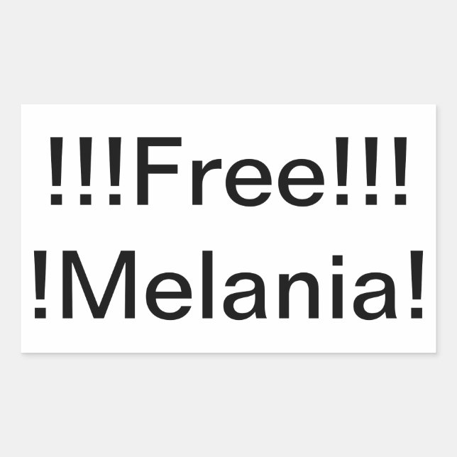 Pegatina Rectangular Free Melania!! Hankamer Artjunkhaus Human Traffic (Anverso)