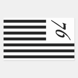 Pegatina Rectangular Freedom 1776