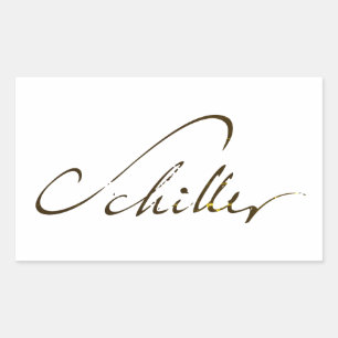 Pegatina Rectangular Friedrich Schiller Signature