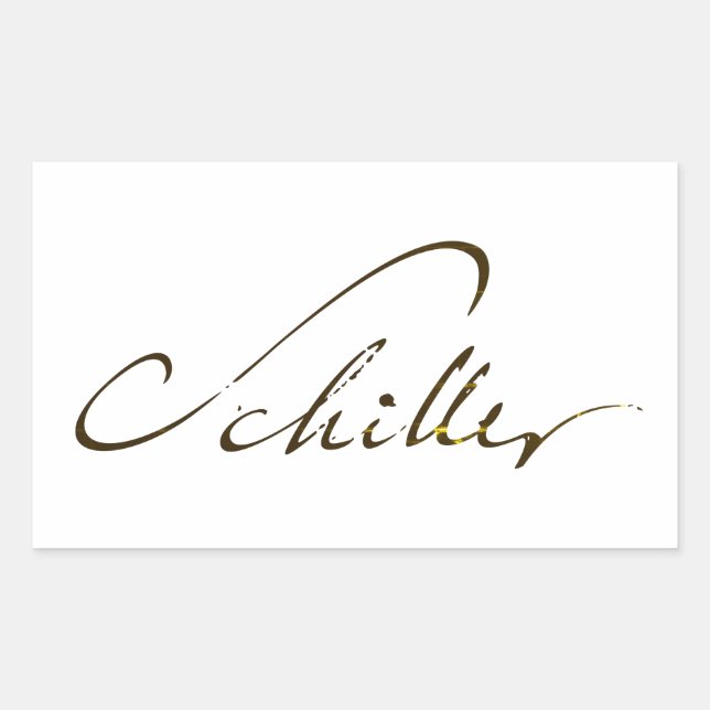 Pegatina Rectangular Friedrich Schiller Signature (Anverso)