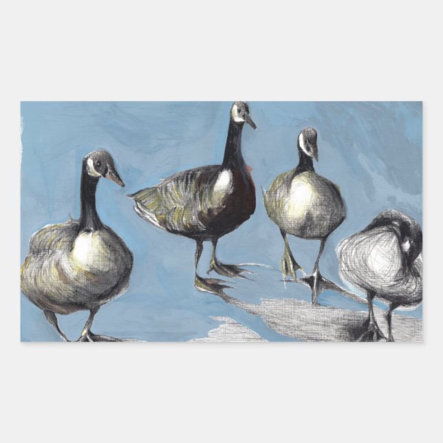 Pegatina Rectangular Friendly Canada Geese 2012 (Anverso)