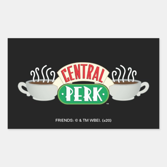 Pegatina Rectangular FRIENDS™ | Logotipo de Central Perk (Anverso)