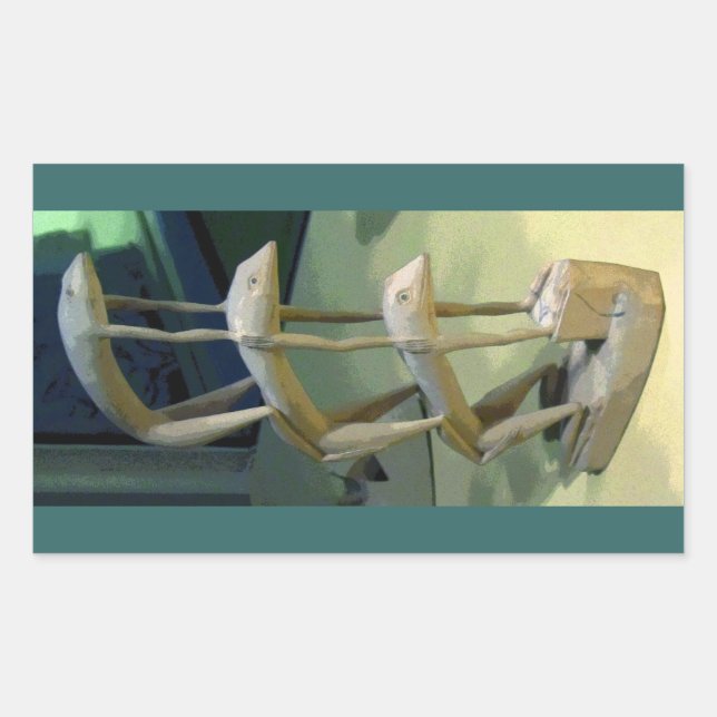 Pegatina Rectangular Frog Art CB (Anverso)