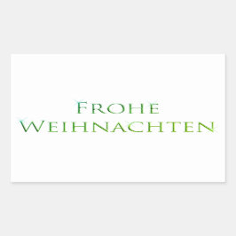 PEGATINA RECTANGULAR FROHE WEIHNACHTEN RECTANGLE NAVIDAD