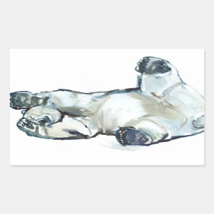 Pegatina Rectangular Frotación de la nieve