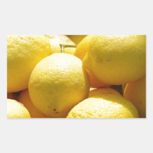 Pegatina Rectangular Fruta: Lemones