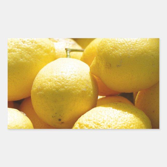 Pegatina Rectangular Fruta: Lemones (Anverso)