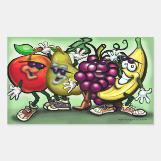 Pegatina Rectangular Frutas