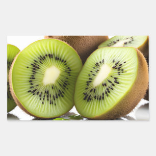 Pegatina Rectangular Fruto verde