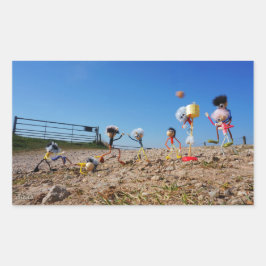 Pegatina Rectangular Fubby's die korfballen, winnen of verliezen.