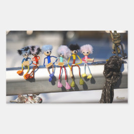 Pegatina Rectangular Fubby's op giek in 'Manhatten' poster.