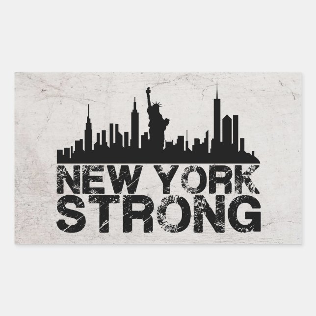 Pegatina Rectangular Fuerte de Nueva York (Anverso)