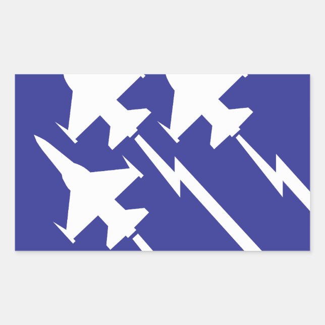 Pegatina Rectangular Fuerza Aérea (Anverso)