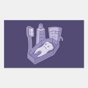 Pegatina Rectangular Funeral dental