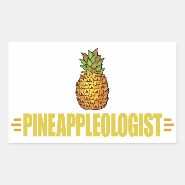 Pegatina Rectangular Funny Pineapple Lover (Anverso)