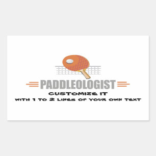 Pegatina Rectangular Funny Ping Pong