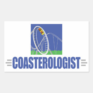 Pegatina Rectangular Funny Roller Coaster