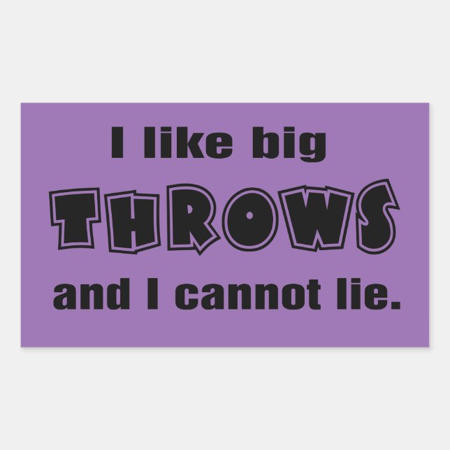 Pegatina Rectangular Funny Shot Put Discus Hammer Javelin Throw Pegatin (Anverso)