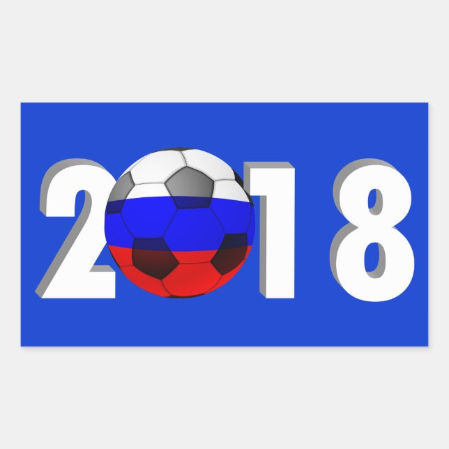 PEGATINA RECTANGULAR FÚTBOL FÚTBOL 2018 (Anverso)