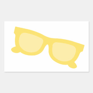 Pegatina Rectangular Gafas de sol de verano gafas de gafas de hipster a