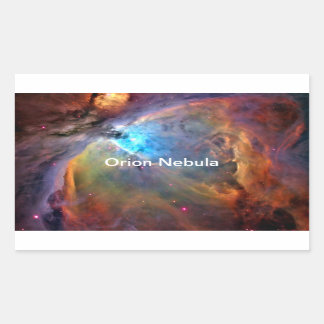 Pegatina Rectangular Galaxia espacial Orion Nebula