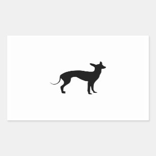 Pegatina Rectangular Galgo Italiano