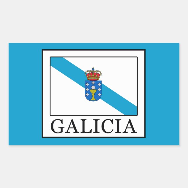 Pegatina Rectangular Galicia (Anverso)