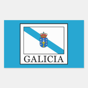 Pegatina Rectangular Galicia