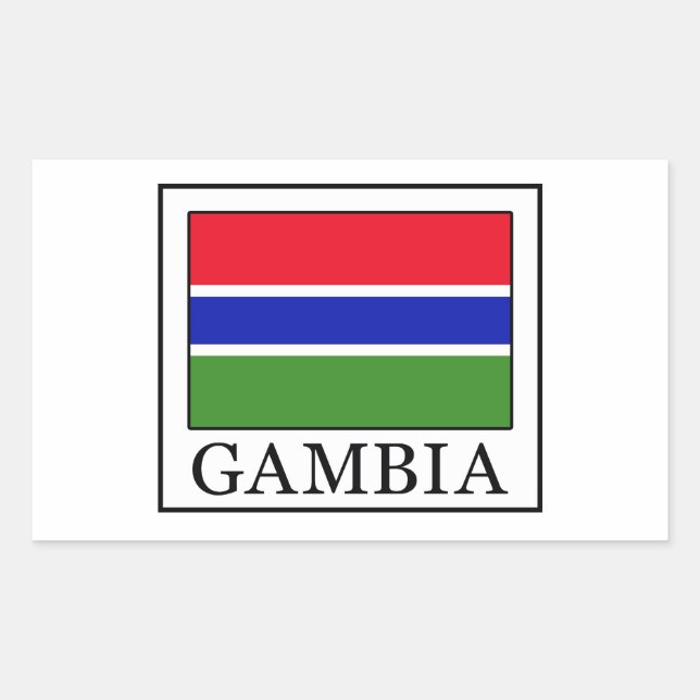 Pegatina Rectangular Gambia (Anverso)