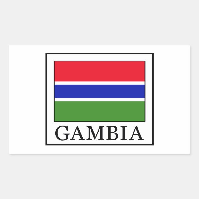 Pegatina Rectangular Gambia (Anverso)