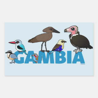 Pegatina Rectangular Gambia dorable