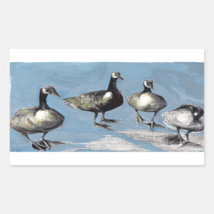 Pegatina Rectangular Gansos amistosos 2012 de Canadá