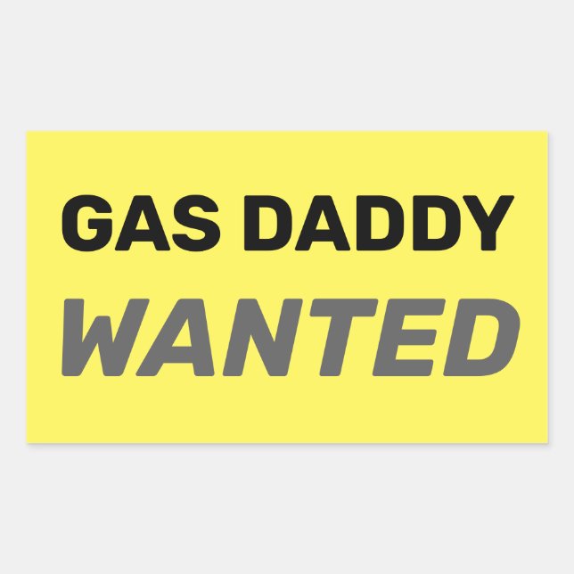 Pegatina Rectangular Gas Daddy Wed (Anverso)