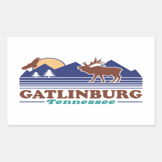 Pegatina Rectangular Gatlinburg Tennessee