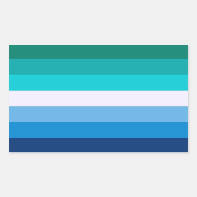 Pegatina Rectangular Gay Pride Flag (Anverso)