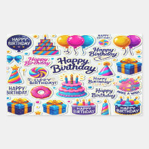 Geft pegatinas feliz cumpleaños