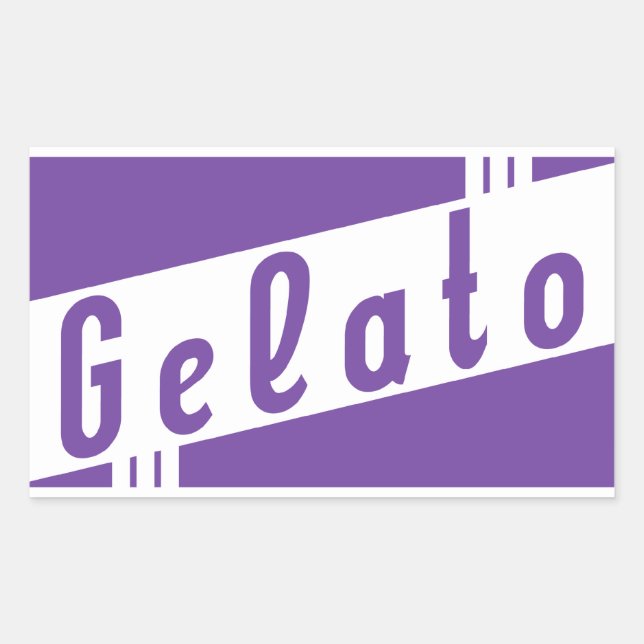 Pegatina Rectangular gelato retro italiano (Anverso)