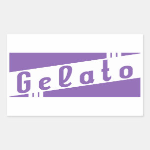 Pegatina Rectangular gelato retro italiano