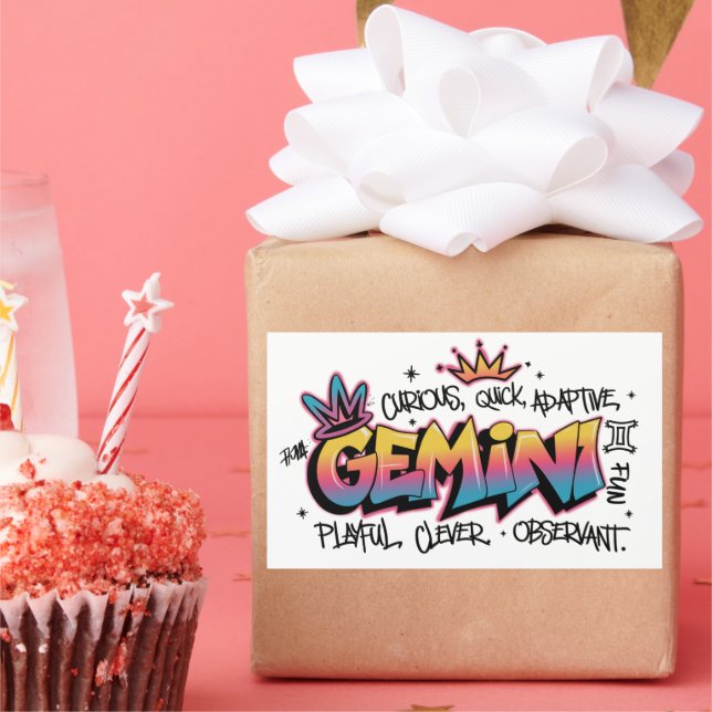 Pegatina Rectangular Gemini (Fiesta)