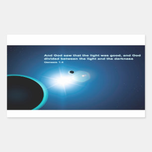 Pegatina Rectangular Génesis - Luz Y Oscuridad