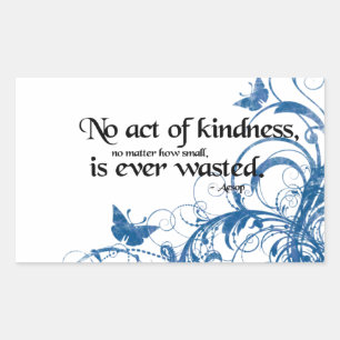 Pegatina Rectangular gentileza mariposa giratoria