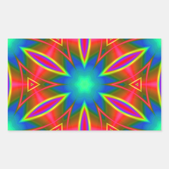 Pegatina Rectangular Geométrica 160614 (01) (Anverso)