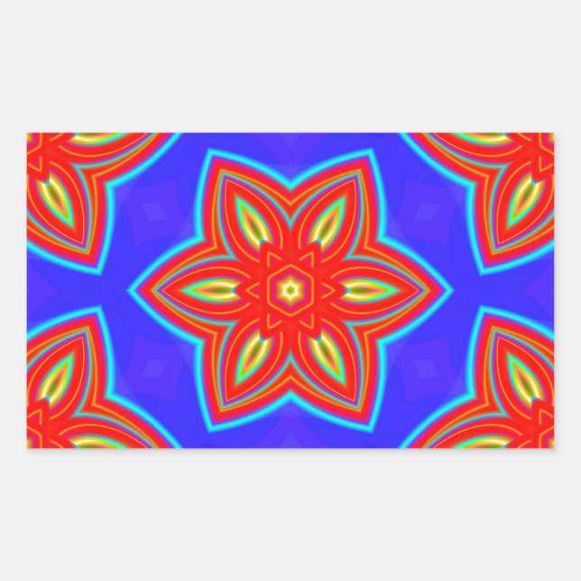 Pegatina Rectangular Geométrica 160614 (05) (Anverso)