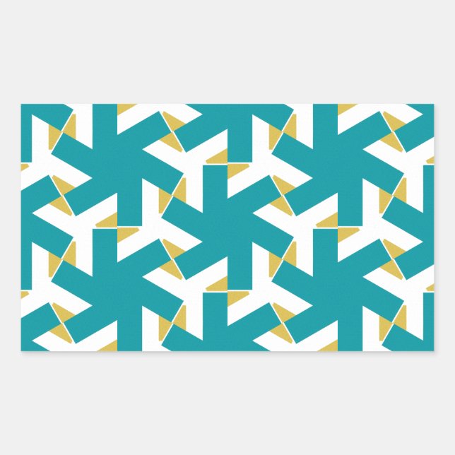 Pegatina Rectangular Geométrica 230614 (03) (Anverso)