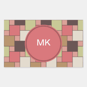 Pegatina Rectangular Geométrica del gabinete de especias