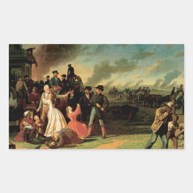 Pegatina Rectangular George Caleb Bingham - Orden Nº 11 (Anverso)