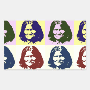 Pegatina Rectangular Geronimo de Pop Art