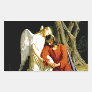 Pegatina Rectangular Gethsemane Carl Bloch